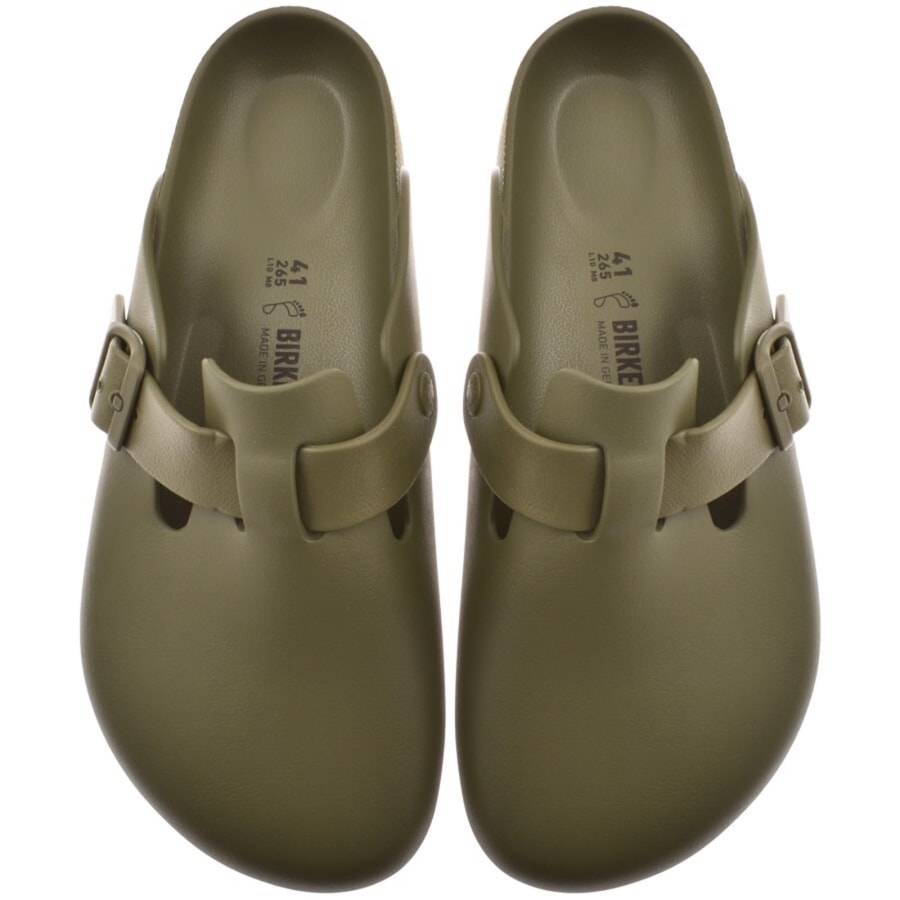 サンダル・ミュール Birkenstock Sabot Boston In Eva Birkenstock Boston EVA Mules Khaki | Mainline Menswear Canada